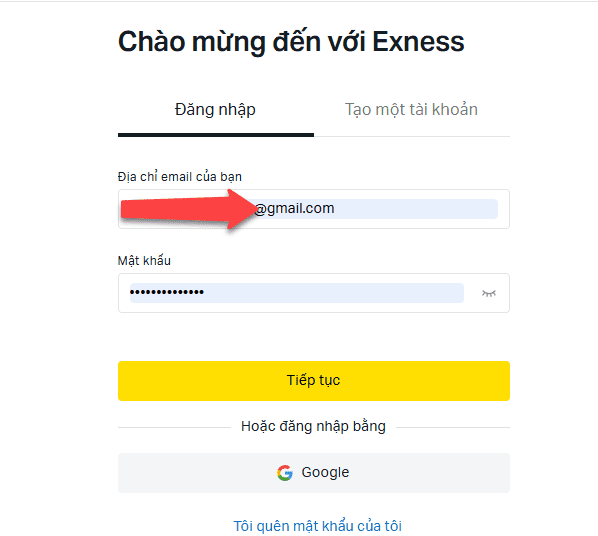 nap tiền exness